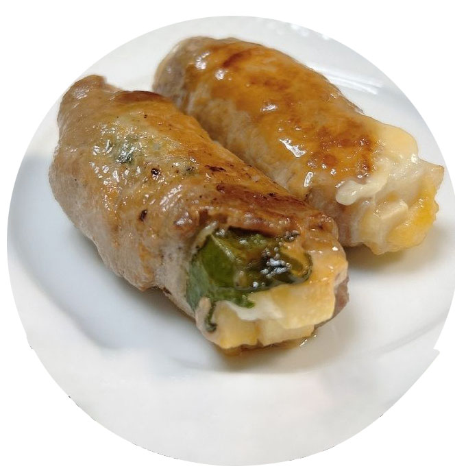 たけのこと長芋の肉巻き